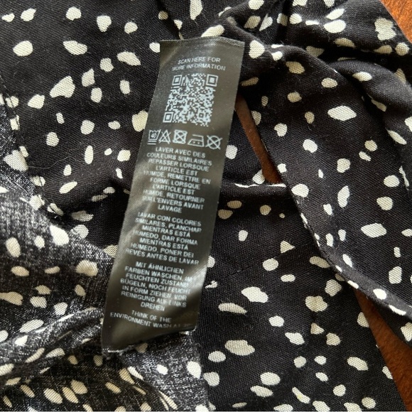 ASOS | Black and White Front Tie Wrap Top - Picture 8 of 8